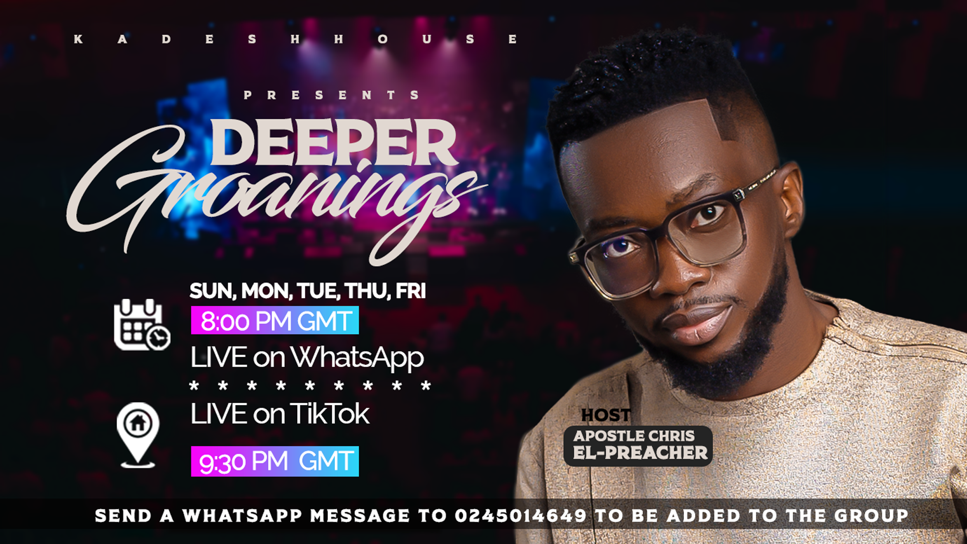 Kadesh House Presents: Deeper Groanings — Live on WhatsApp & TikTok